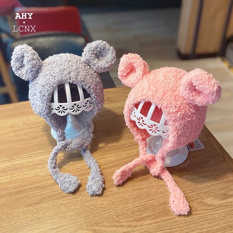 

Fashion Cute Fleece Pompom Newborn Baby Hat Thicken Warm Kids Girl Boy Hats Children's Winter Beanie Cap Baby Bonnet Muts