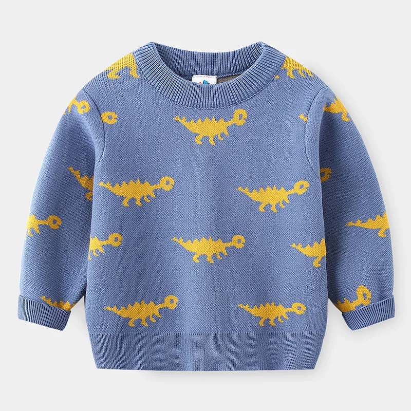 

2021 Spring Autumn Winter 2 3 4 5 6 7 8 10 Years Children Clothing Kids Knitted Cartoon Animal Sweater For Kids Baby