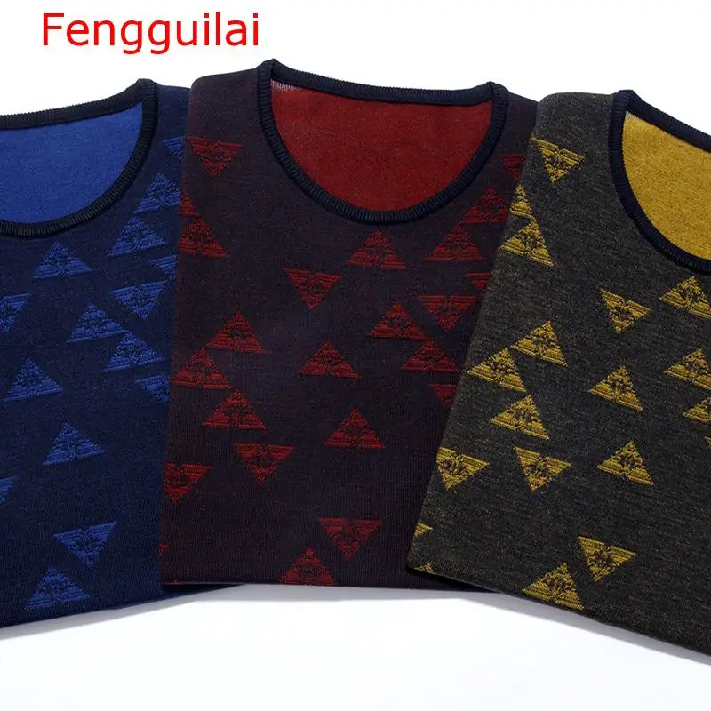 

Fengguilai 2019 Brand Thin Argyle Pull Sweater Men Wear Jersey Dress Luxury Pullover Mens Sweaters Male Autumn Fashions