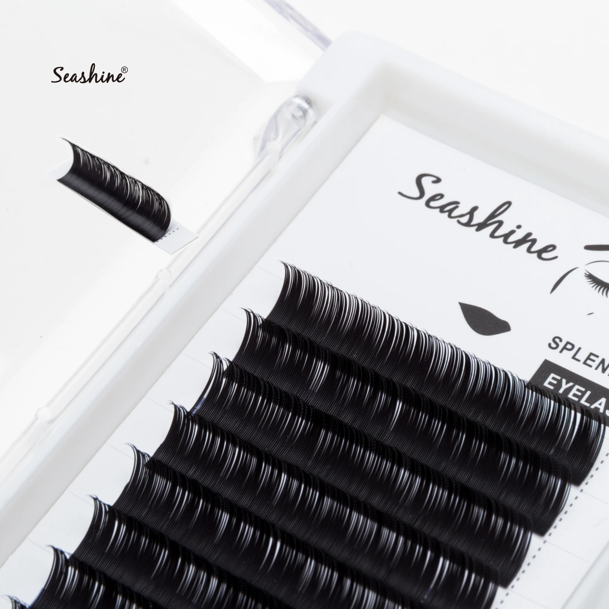 Seashine Individual Eyelash Extension Faux Mink False lashes For Makeup HandMade Natural Lash extension Supplies faux mink eyelash extension false eyelashes 16 rows normal lashes supplies 8 14mmmix natural lashes individual lash makeup tool