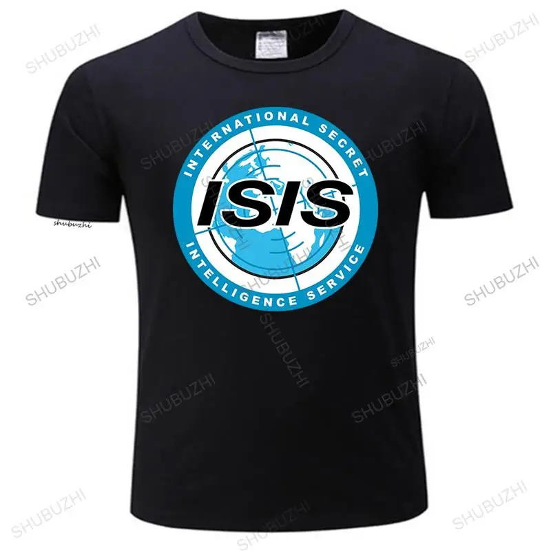 

Fashion brand t shirt mens crew neck tees New International Secret Intelligence Service T-Shirt Black Shirt Men Summer top gift