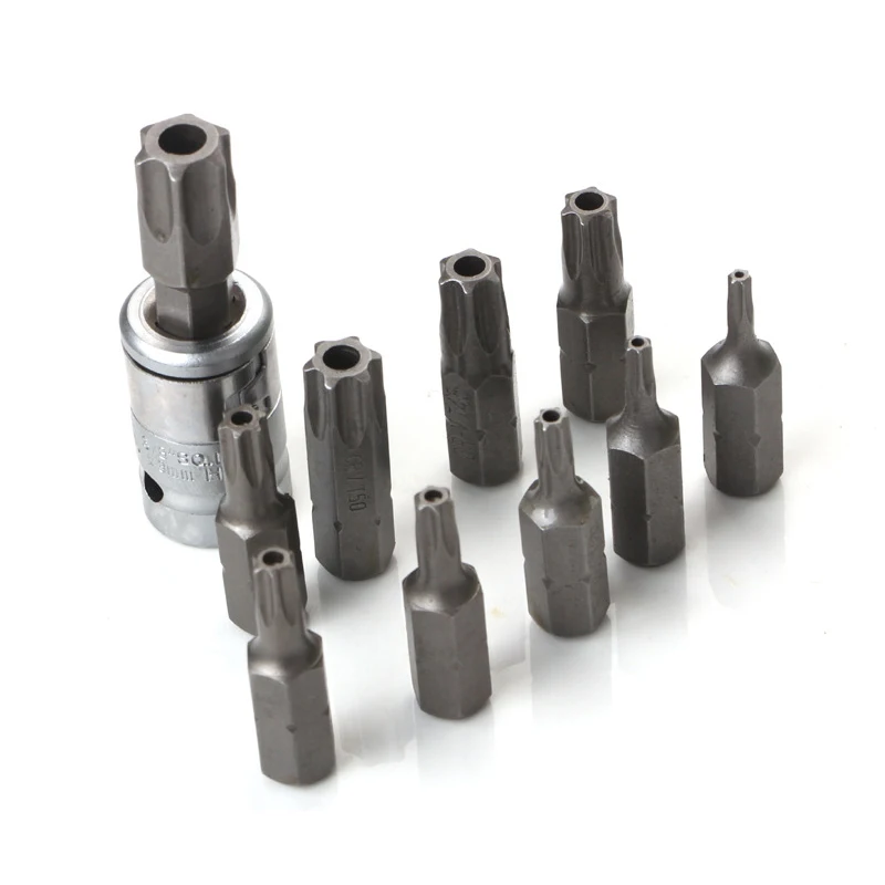 

34Pcs Torx Socket Set Triple Square Socket Set Torx Bit Socket Set Star Bit Set Male Female Set