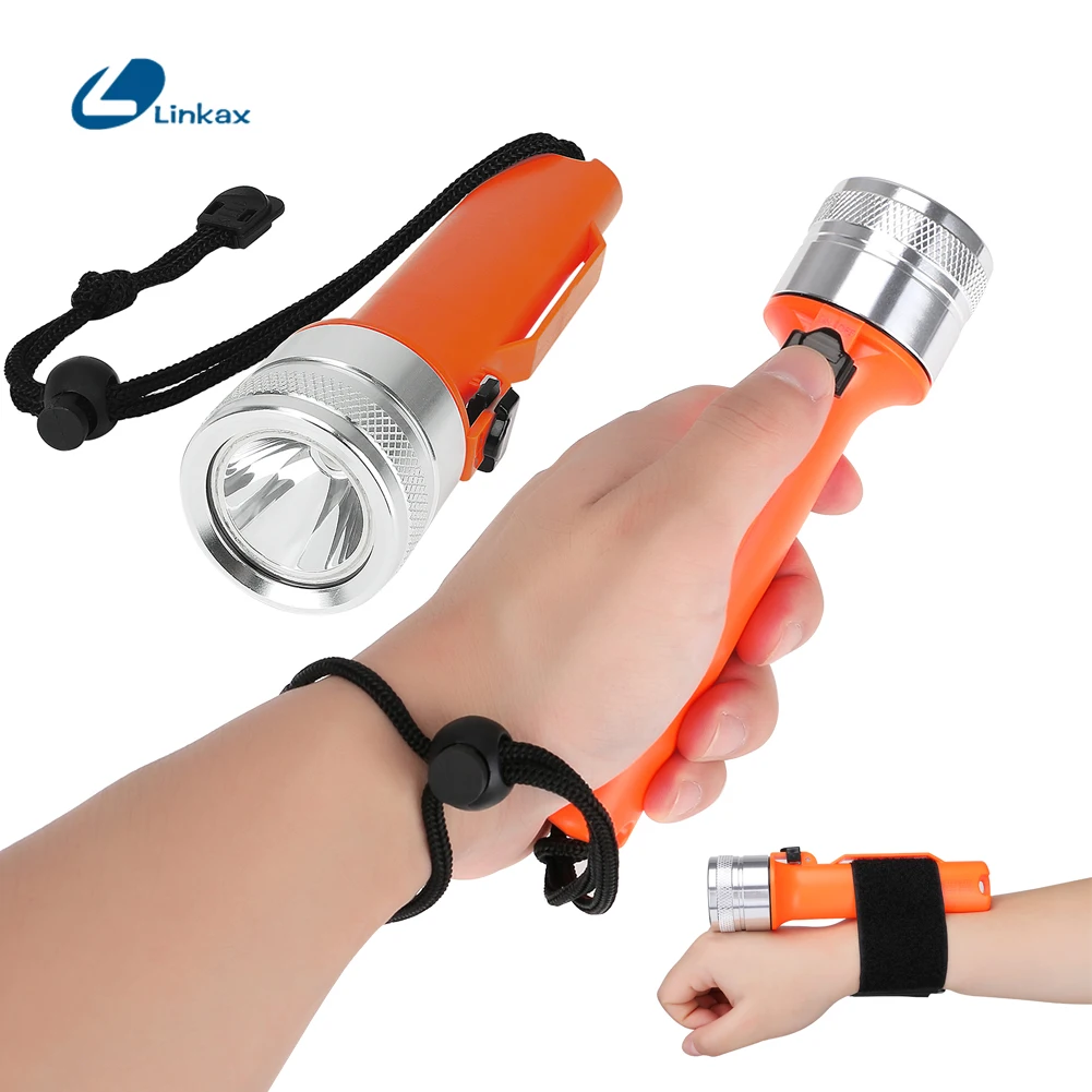 Светодиодный водонепроницаемый подводный фонарик T6 для дайвинга фонарь с тремя