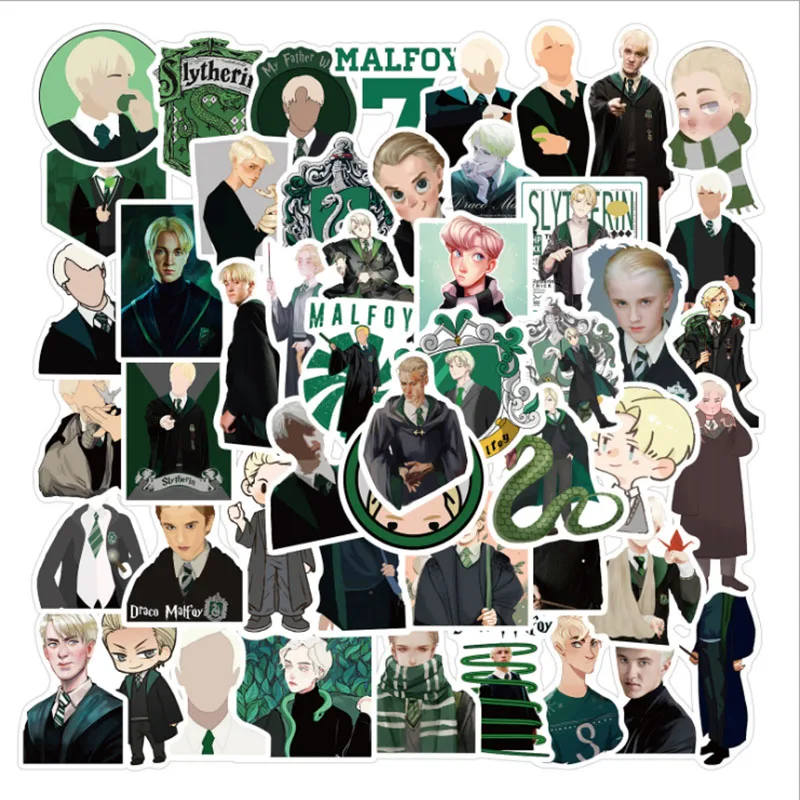

100pcs Draco Malfoy Graffiti Waterproof Skateboard Travel Suitcase Phone Laptop Luggage Stickers Cute Kids Girl Toys