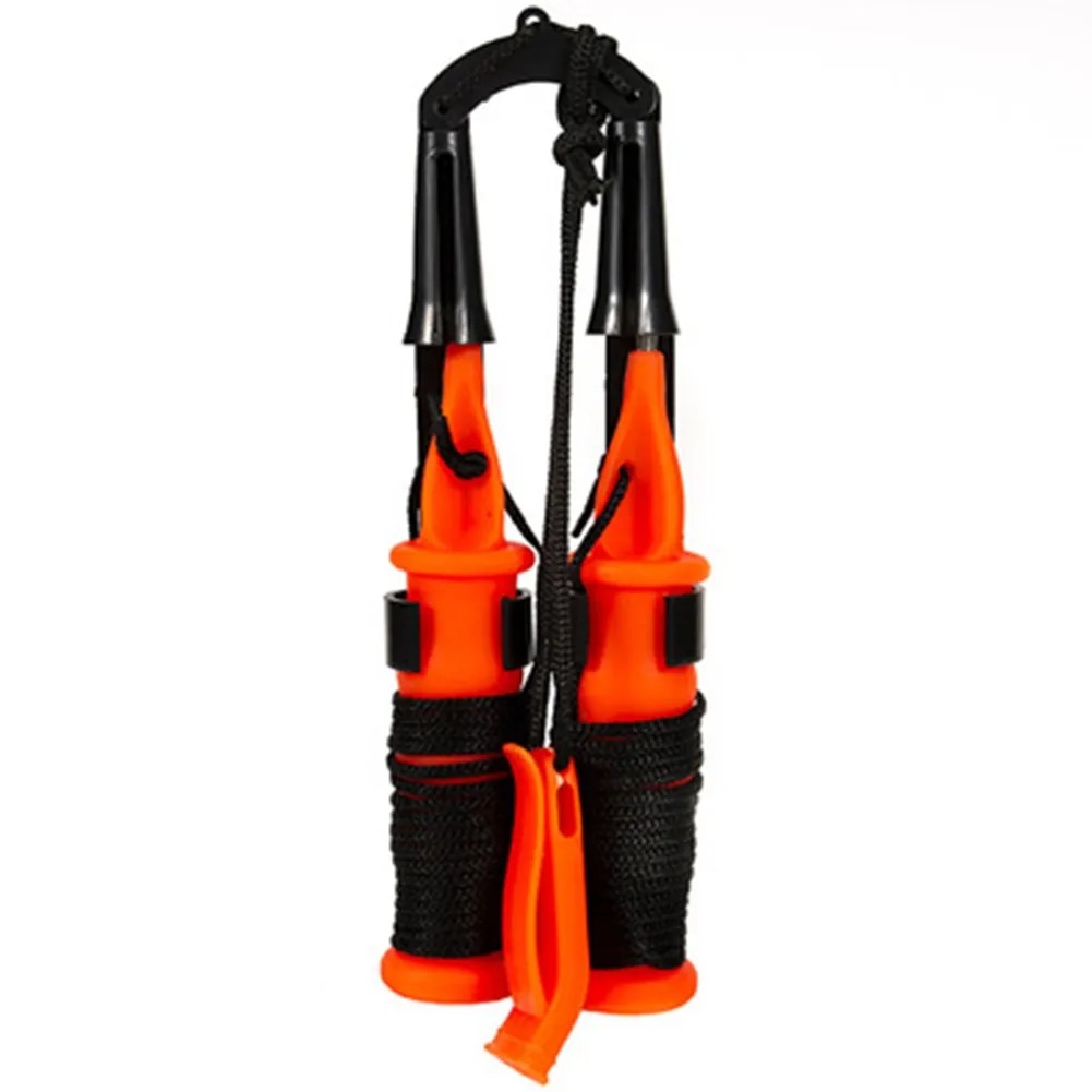 

Ice Fishing Claw Safety Picks Handheld Life-Saving Supplied Ice Awl With Whistle Durable Fish Pick Chisel Safety Life Hand Tools