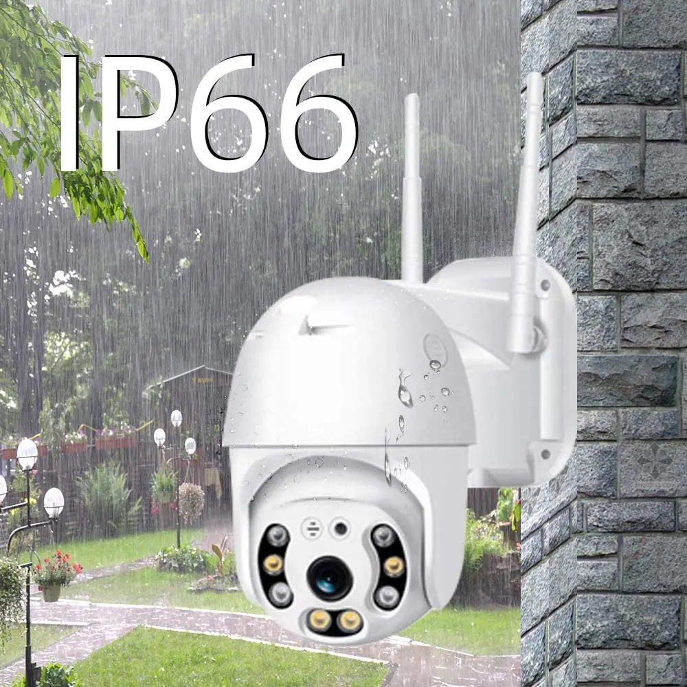 

Outdoor WiFi Security Camera 1080P Pan Tilt Zoom Surveillance CCTV IP Weatherproof PTZ Camera with Two Way Audio Motion Detecti