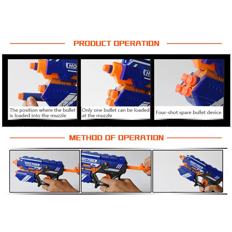 Мини-игрушечный пистолет ручной из мягкой пули сверхдальний военная модель