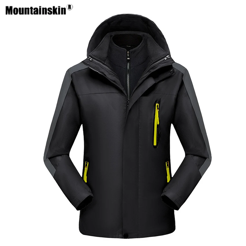 Mountainskin зимние мужские походные куртки из 2 предметов толстые спортивные ветровки