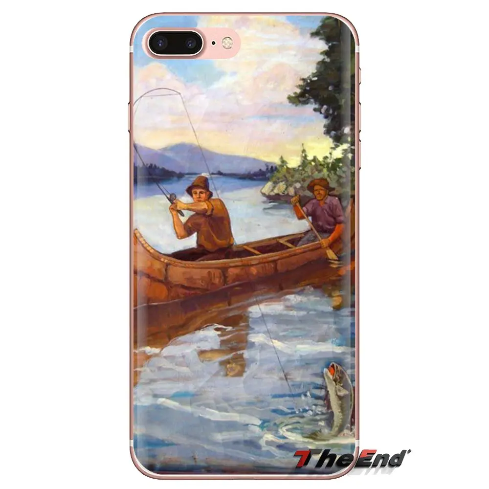 Охота Рыбалка искусство рыбы прозрачные мягкие чехлы Чехлы для samsung Galaxy S3 S4 S5 Mini S6