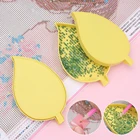 Поднос для алмазной живописи в форме листа с крышкой, для вышивки крестиком, тарелки для алмазных украшений, 1 шт.