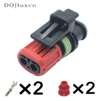 151020 sets 2 pin tyco wire harness electrical waterproof black connectors for volvo excavator ec210 ec360 ec480 lnjector