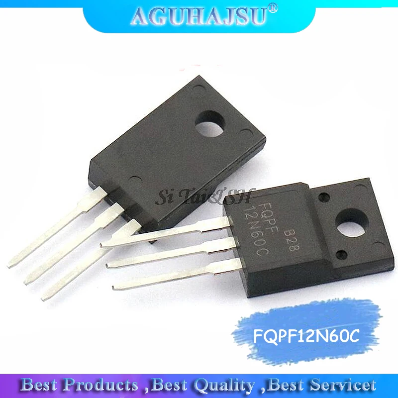 10 шт. FQPF12N60C 12N60C 12N60 600V 12A MOSFET n-канальный транзистор TO-220F новый оригинальный |