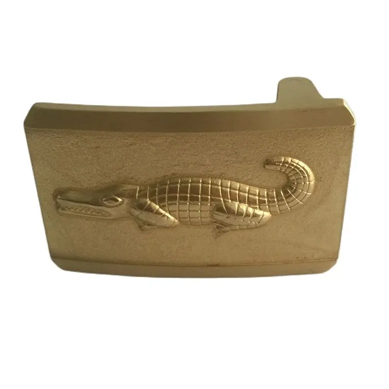 Пряжка Мужская прямоугольная из латуни под крокодила 4 см | Дом и сад