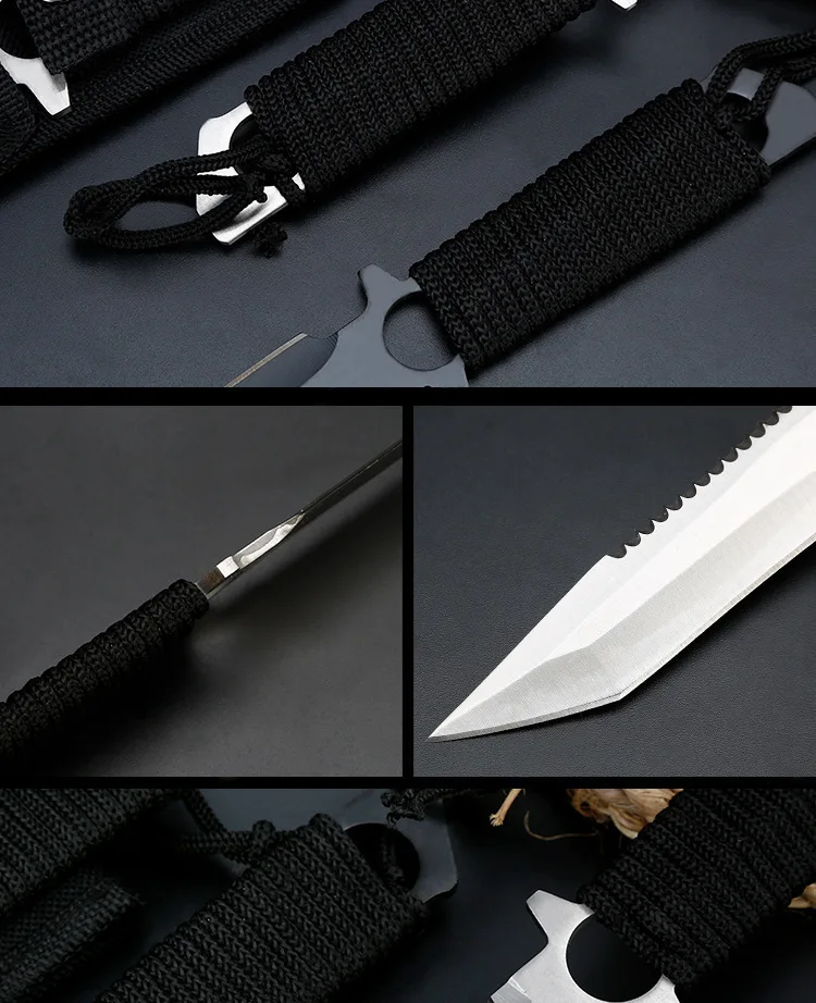 Hunting knife fixed bladeTactical Paratroopers Knife Hunt Stainless Steel Diving Outdoor Survival Camping Pocket Knives machet