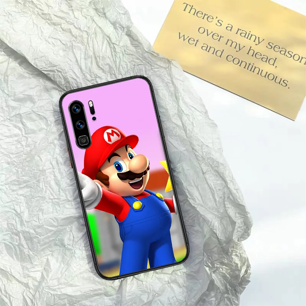 

Funny Super Marios Bros Phone Case For HUAWEI P 9 10 20 30 40 Lite smart Pro Z 2019 Nova 5T 6 7 i black Back Trend Funda 3D Etui