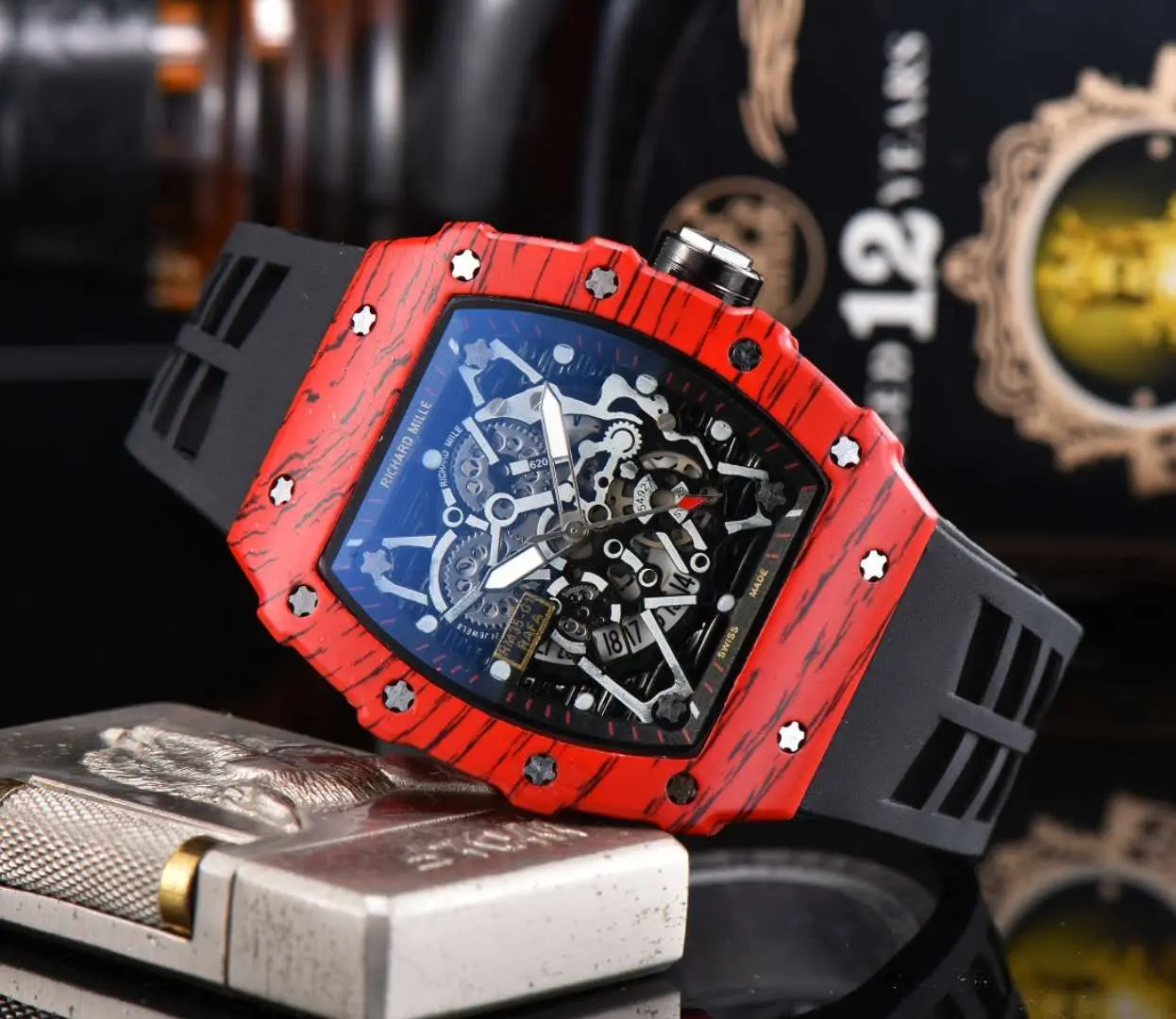 

Quartz full-function Guitou men's tape fashion watch
