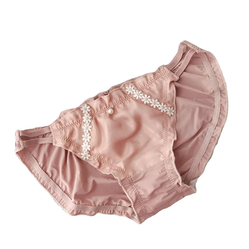 

Wholesale Women's Sexy Japanese Panties Large Size Thong Briefs Milk Silk Cute Underwear Lot Kawaii Lingerie Femme Lolita Panty