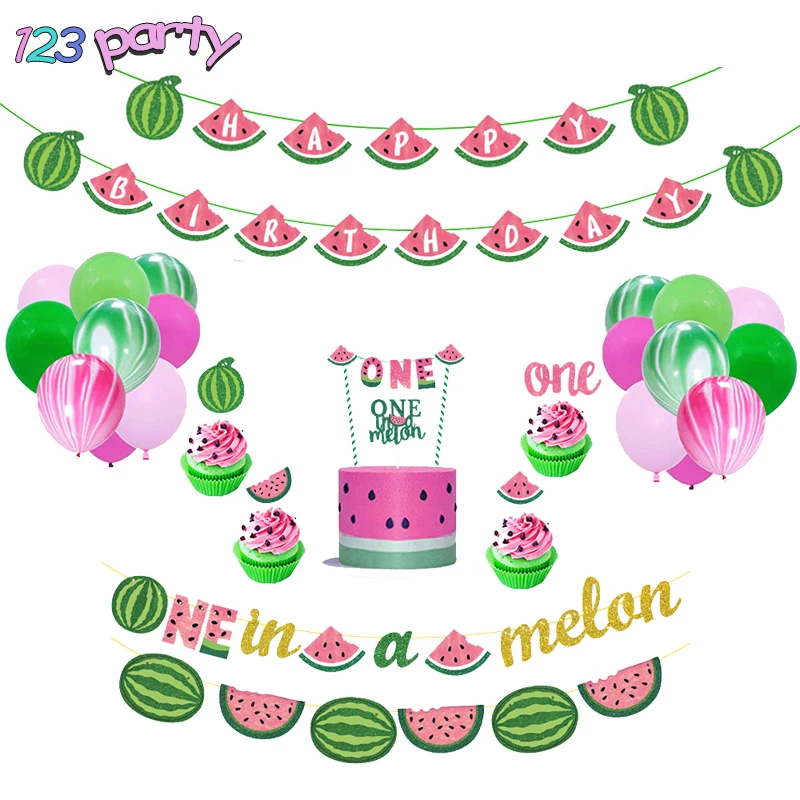 Летняя тематическая вечеринка в виде фруктов арбуза украшение для первого дня