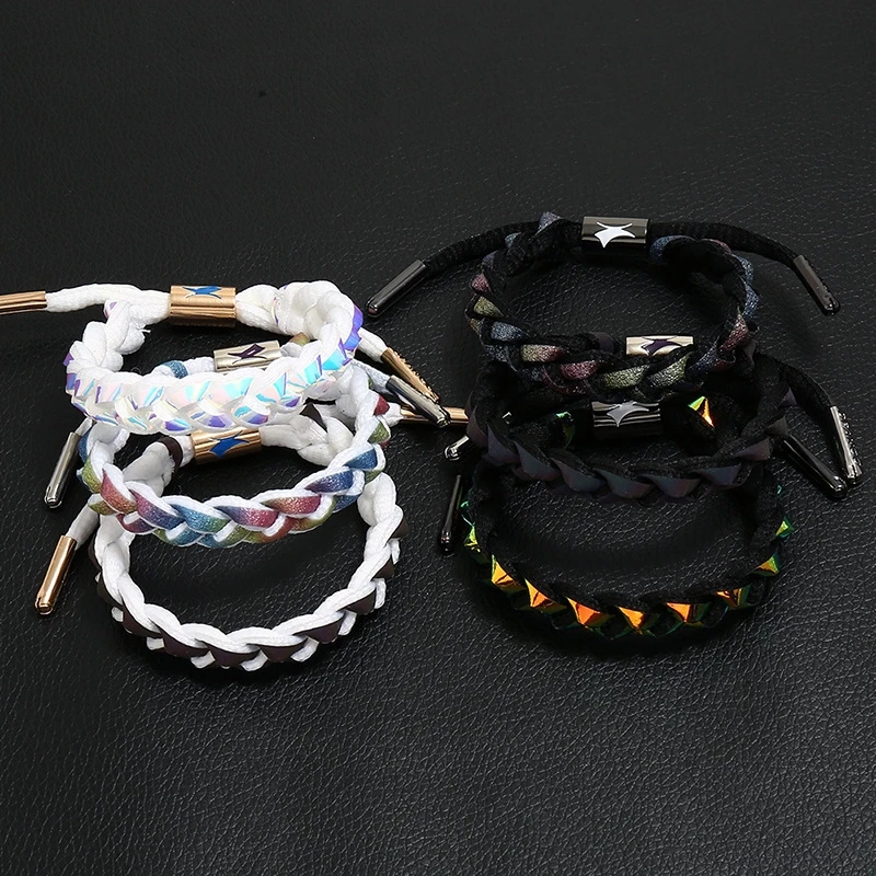 2019 New Starry Little Lion Bracelet Student Couple Woven Jewelry Laser Magic Color Lace Bracelets for Men Women Fashion | Украшения и