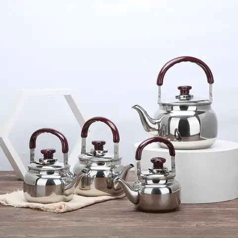 Чайник из нержавеющей стали в стиле ретро, чайник кунг-фу, маленький чайник для улицы, Домашняя индукционная плита, чайник для чая