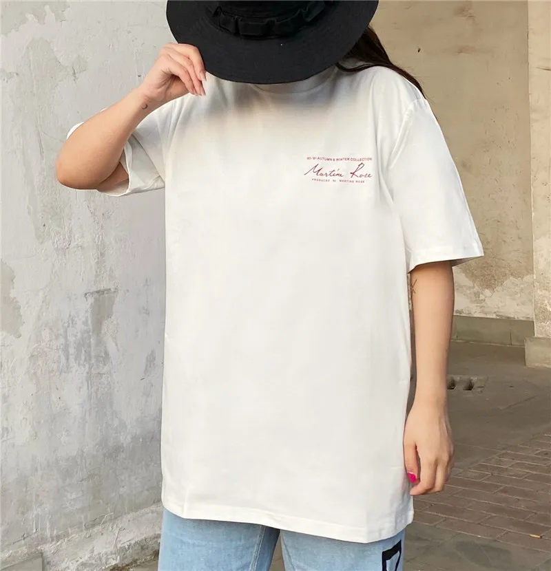 

Round neck short sleeve all-match cotton printed T-shirt