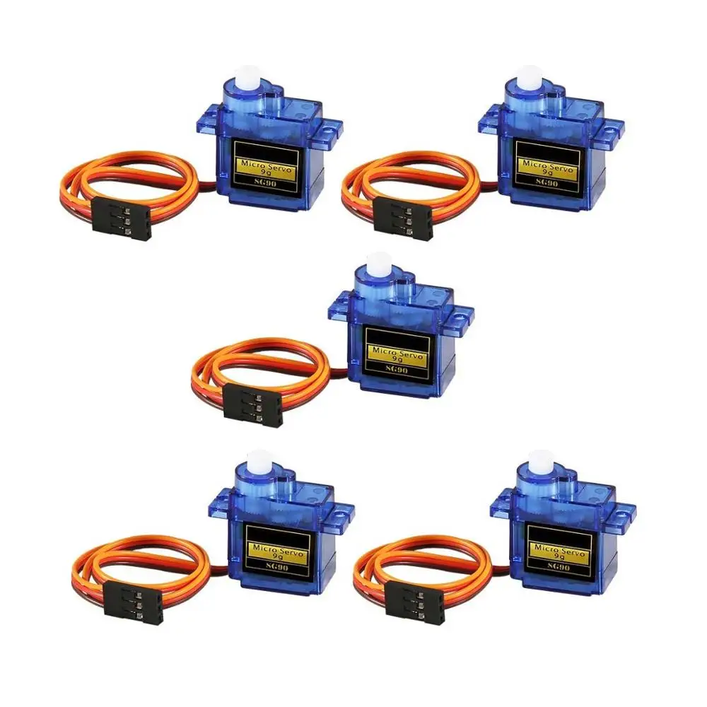 

Pastall 5 шт Мини серво SG90 9g Servo комплект для дистанционно управляемых вертолетов самолетов автомобилей Boat робот рука робота/рука/прогулочная д...