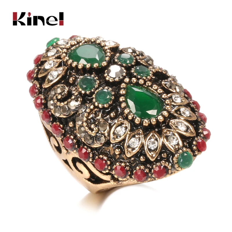 Кинели Лидер продаж уникальные винтажные кольца для женщин античное золото Цвет