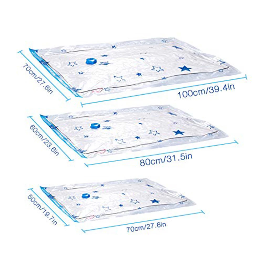 Вакуумная компрессионная сумка большая Одежда Одеяло для хранения насосная