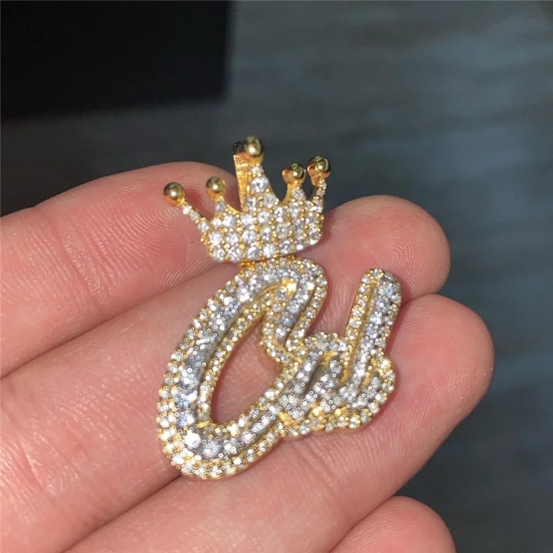 

OTIY 2021 Customized Pass Diamonds Tester Full With VVS Moissanite Diamond HipHop Iced out Letter Pendant Jewelry