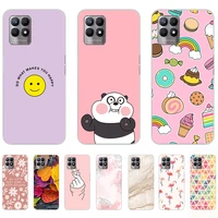 for realme 8i case tpu cute animal shell phone transparent cases on realme 8 i ultra thin silicon bumper full protection bag