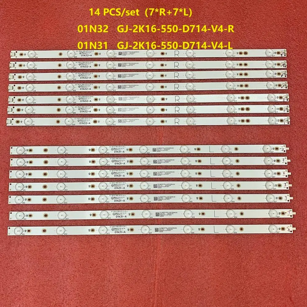 Партиями по 5 комплектов = 70 шт. светодиодный подсветка полосы для 55PFF5701 55PUS6501 LB55072