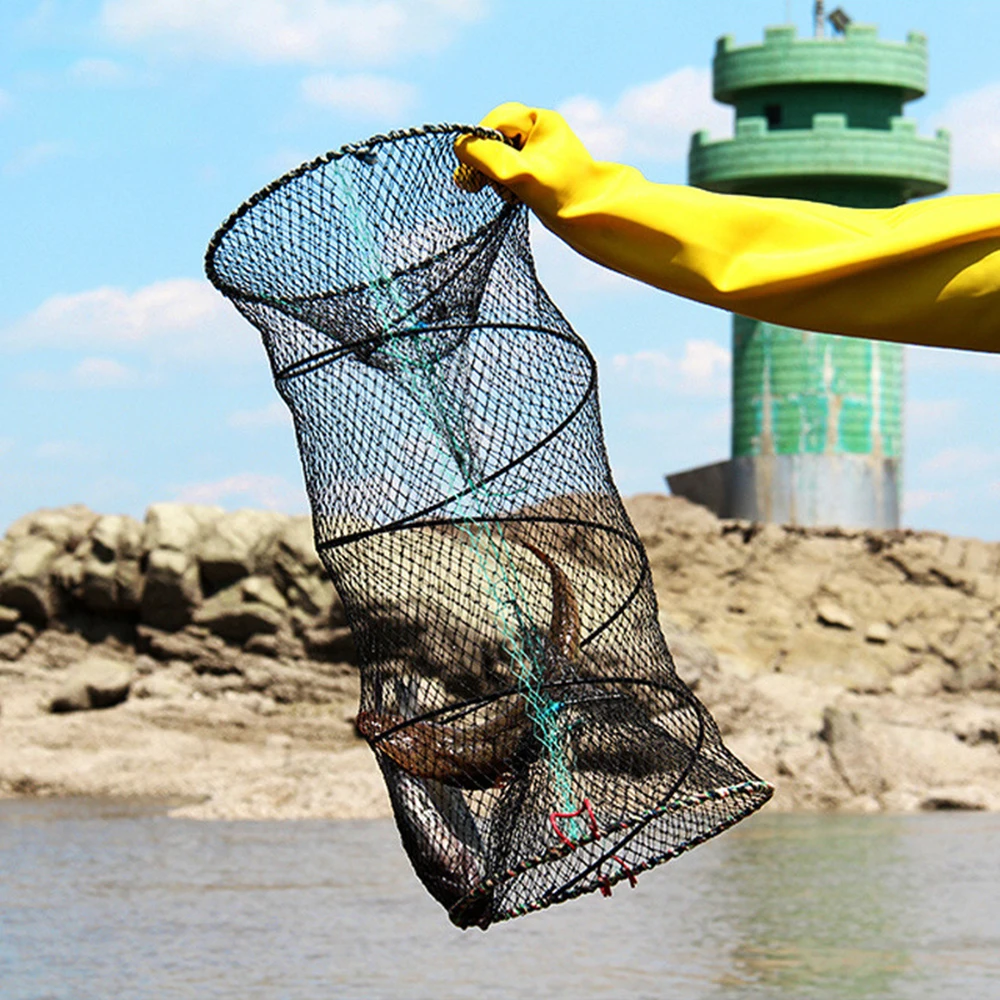 

Crab Trap Net Cages For Lobster Shrimp Prawn Crayfish Eel Live Baits Fishing Pots Pesca Iscas Fish Tackle Tools accessories