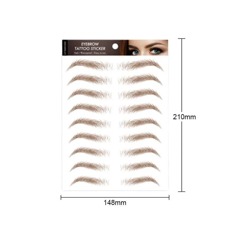 9 пар 3D волос как наклейка на брови тату для глаз бровей искусственная макияжа