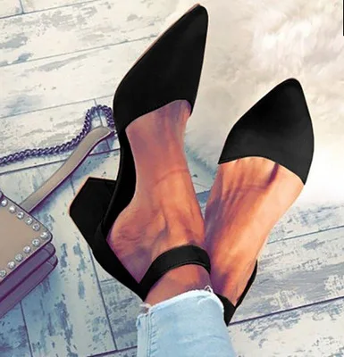 

Ladies Girls Sexy Party Bandage Ankle Strap Autumn Sandals Shoes Big Size 34-42 Women Pointed Toe Flock High Heels Sandals Shoes
