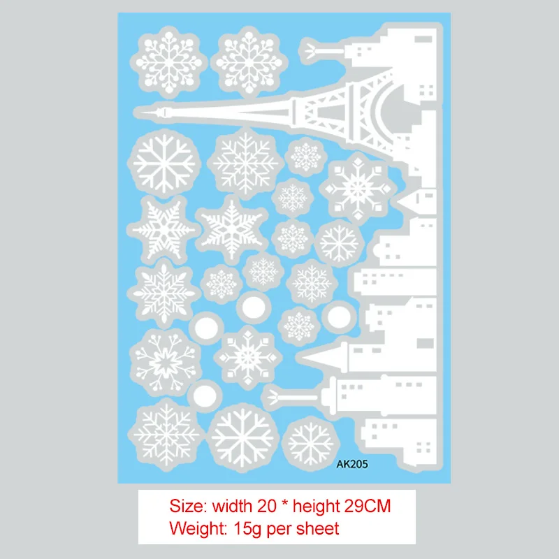 Рождественская наклейка из снежного стекла витрина для окна статическое