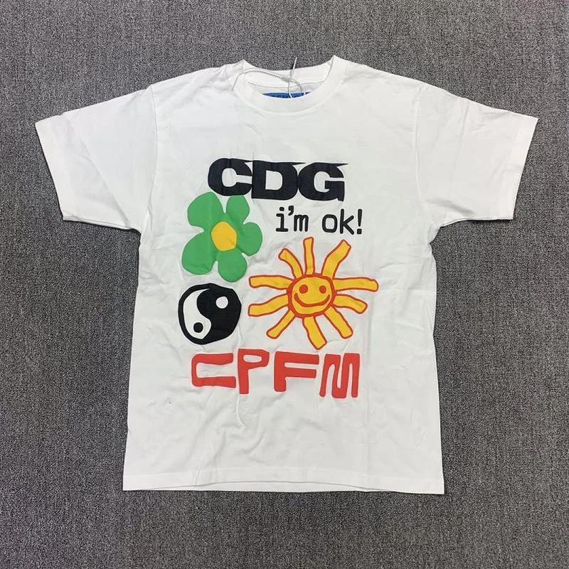 Футболки 21SS Tai chi с принтом CPFM.XYZ 100% хлопок европейские размеры футболки CPFM techwear