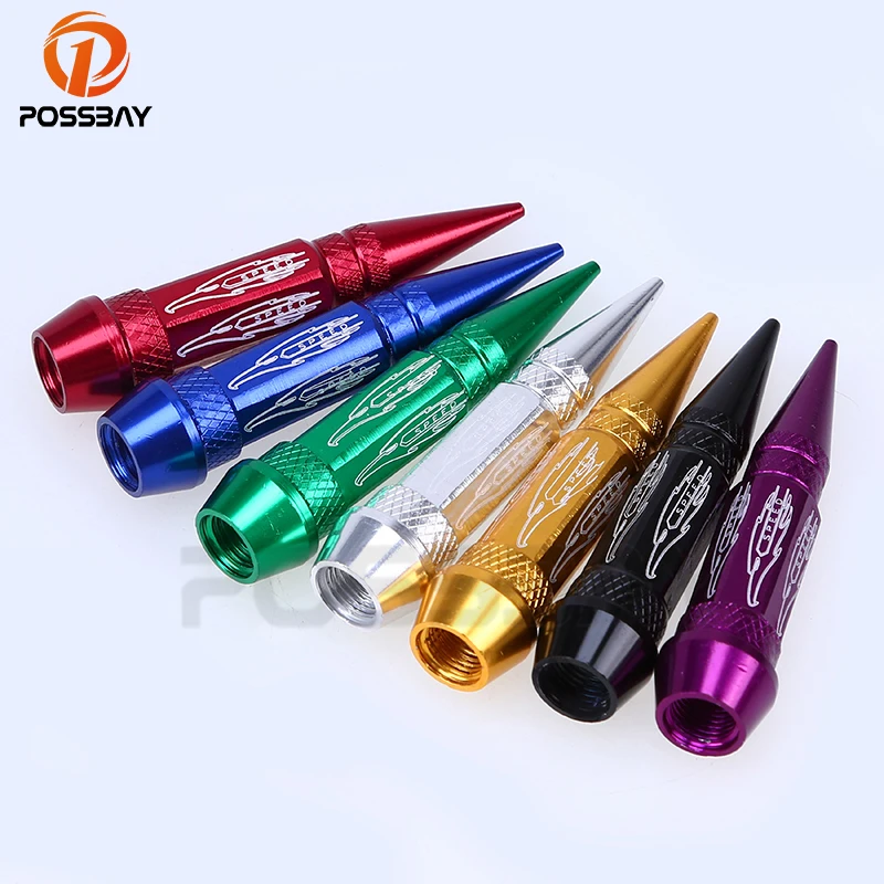 POSSBAY 4 шт. Авто Алюминий шины для легковых автомобилей воздушный клапан Кепки s VW