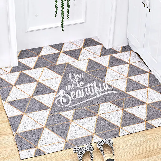 

In-door Household Carpet Foot Pad Rectangle Non-Slip Door Mat Bedroom Kitchen Entrance Print Door Mats Free Shipping