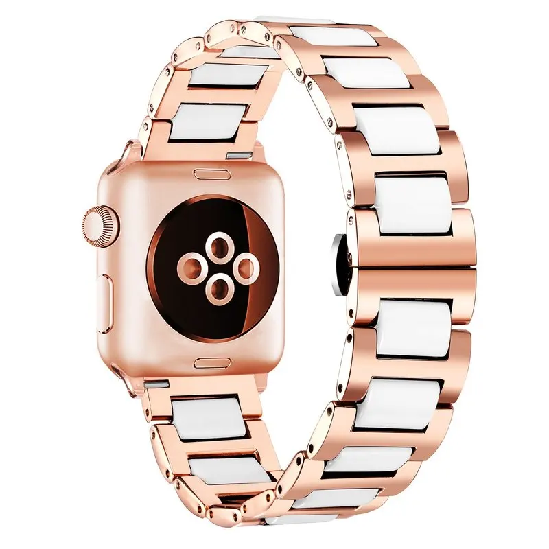 Браслет керамический для Apple Watch Series 5 44 мм 40 роскошный звеньевой браслет из