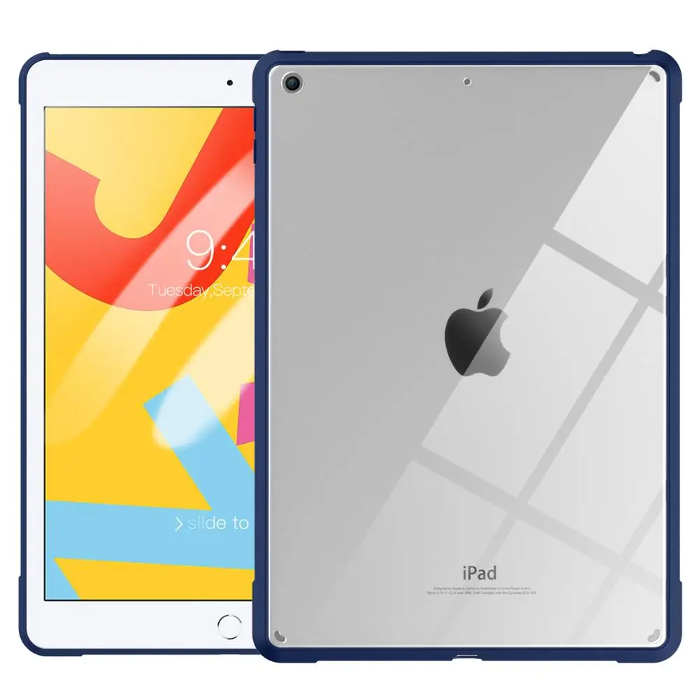 

Чехол для нового iPad 7-го поколения 10,2 дюйма 2019, ультратонкий легкий Премиум амортизирующий гибкий прозрачный чехол из ТПУ с воздушной подушк...