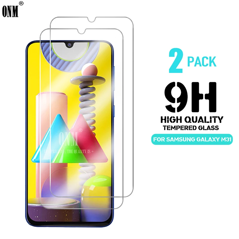 2 шт M31 закаленное стекло для samsung Galaxy защита экрана 9H 6 4 &quotзащитная