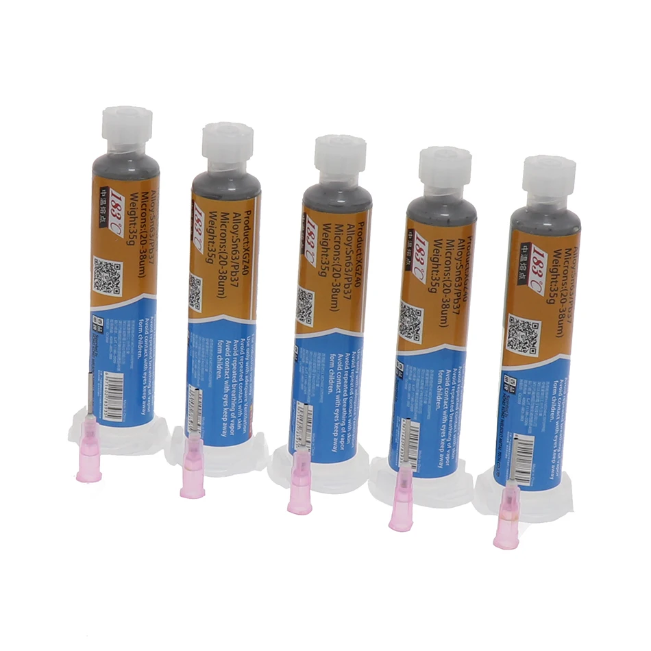 Механический припой Оловянная паста шприц Sn63/Pb37 20 38um на мобильный телефон ремонт