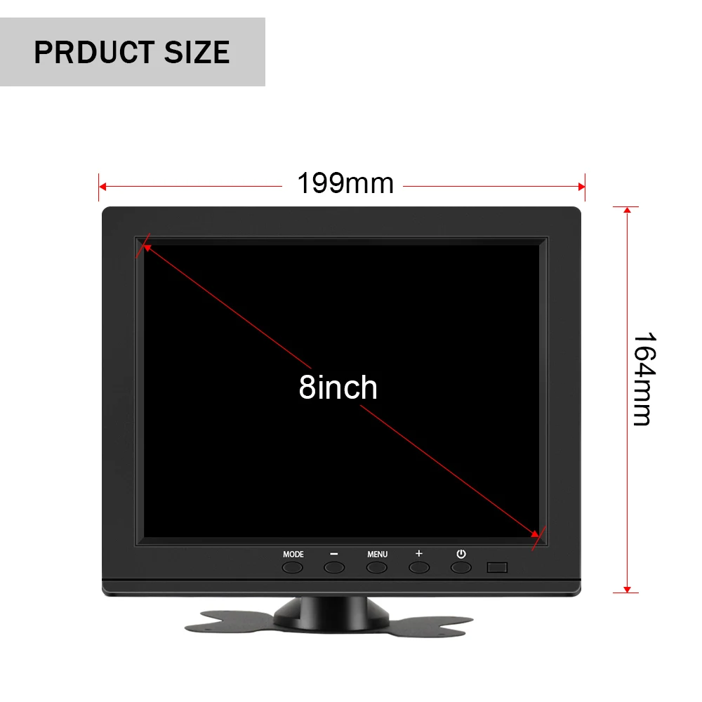 

8 inch HD LCD Car Headrest Monitor HDMI/VGA/AV/USB/SD TV&PC DVD Player Camera Car Rear View Monitor Parking Rearview System