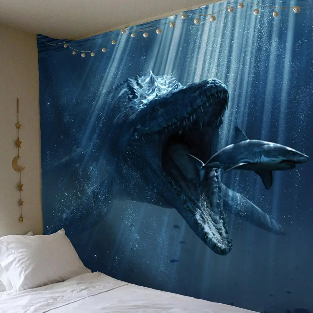 Настенный подвесной гобелен Подводный мир хиппи Морская Черепаха Дельфин Акула