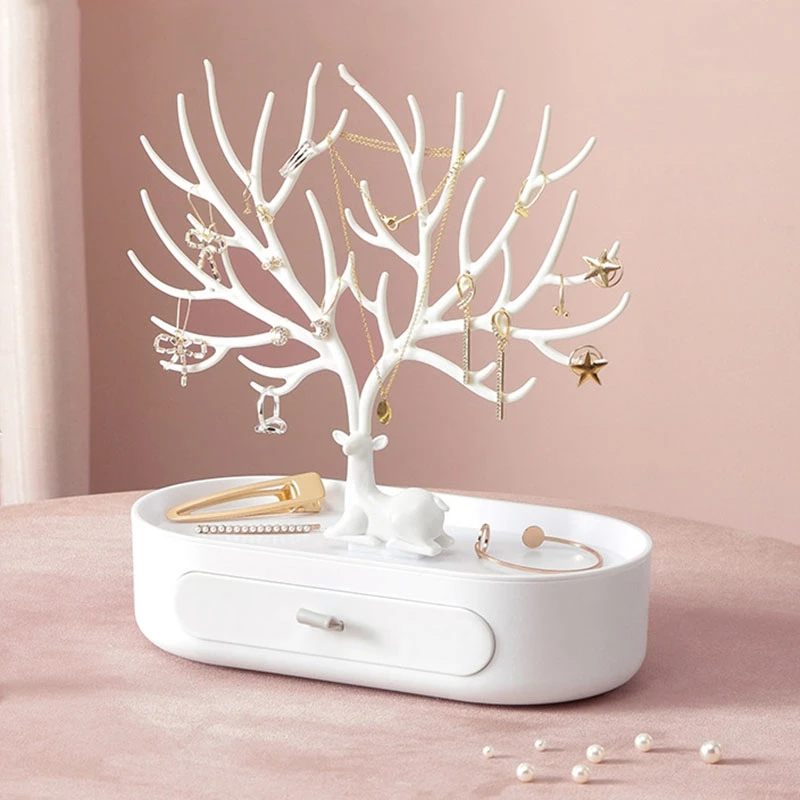 

Exquisite Elk Jewelry Storage Plate Creative Tree Multi-Functional Hanging Jewelry Display Rack