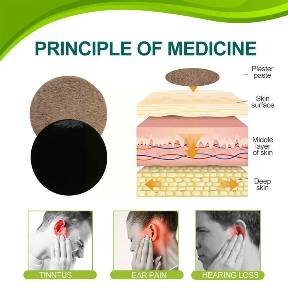 

Herbal Tinnitus Patch Prevent Hearing Loss Ear Deafness Pain Medical Tingle Treat Relief Plaster Sticker Ears