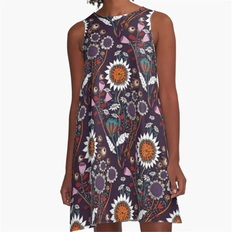 

Fashion Women summer dresses pink gemstones Printed A-Line Boho Dress for women harajuku Sexy ladies mini short beach dress