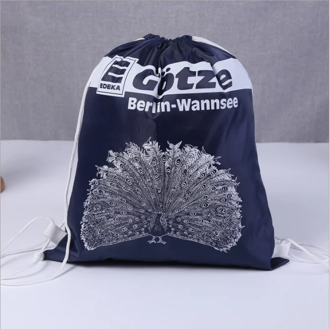 

2020 Customized Marathon Advertising Animal modeling pattern Polyester Drawstring Bag Anniversary Gift Sport Storage Bag