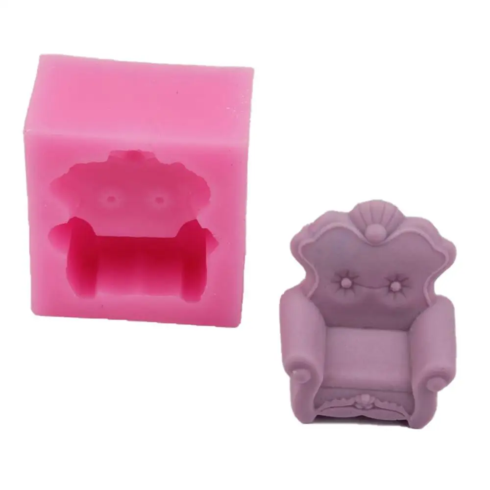 Симпатичная мебель для кукольного домика форма дивана силиконовая помадки