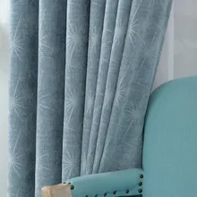 Cashmere jacquard nórdico moderno e minimalista sombreamento cortinas para sala de estar jantar quarto (2)